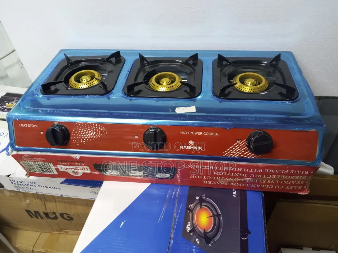 Rashnik 3 Burner Metallic Cooker