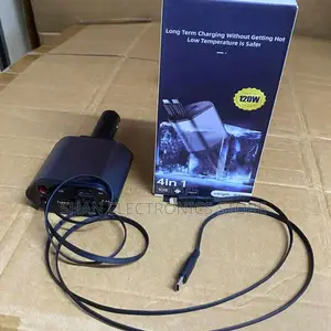 4 in 1 Fast Charging Retractable Car Charger With Pd Function 2 X Usb