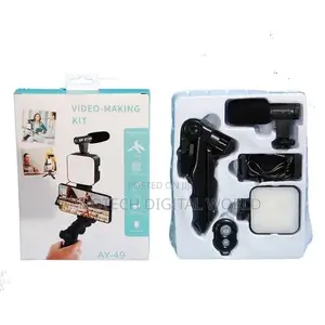 Smartphone Content Creator Video Kit With Led Light and Phone Holder