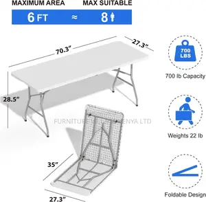 Dining Table: Heavy Duty Portable Plastic Dinning Table