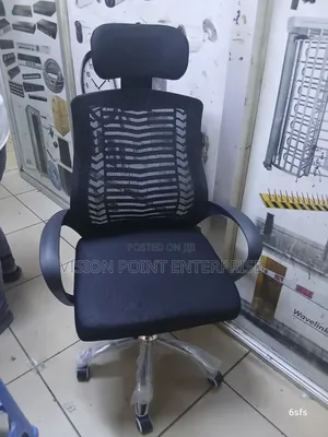 Secretarial Mesh Office Chair With Headrest