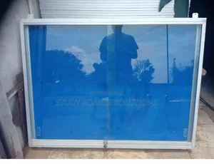 3ftx2ft Lockable With Keys Glass Sliding Notice Board for Outdoor Use