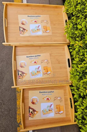 3pcs Set Bamboo Serving Trays {Wpk