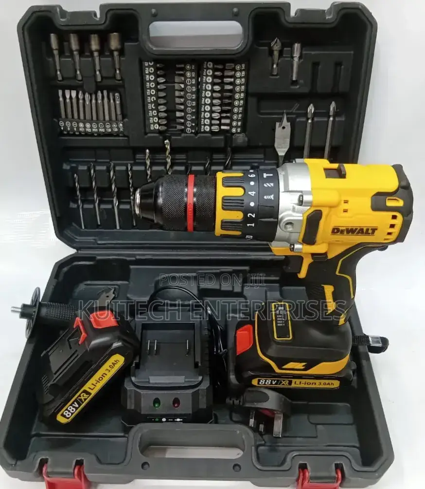 88v Cordless Drill/ Dewalt Cordless Drill With Accessories