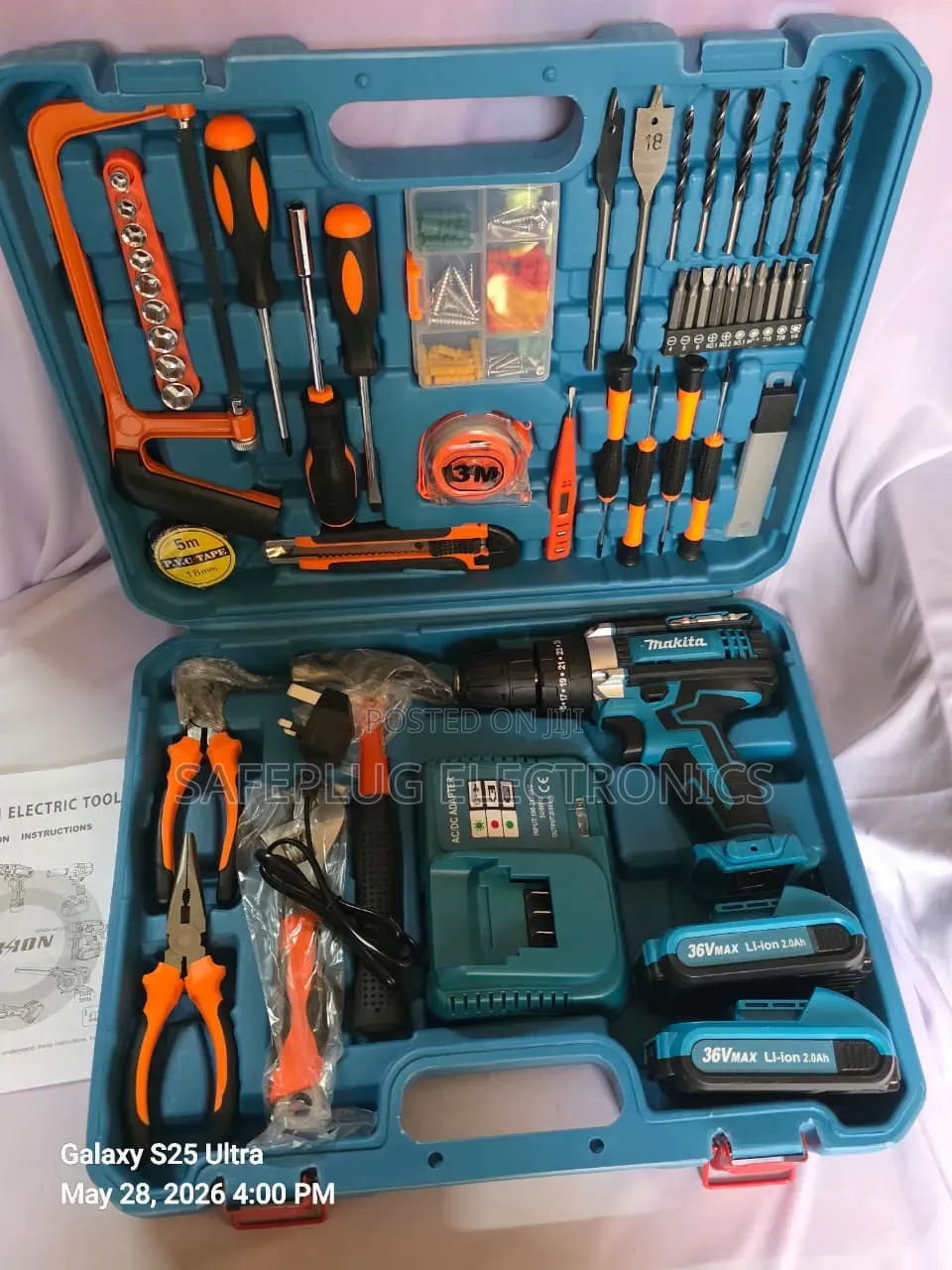  Makita 48v Cordless Drill Set With Metallic Chuck