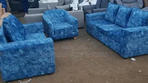Blue Fabric 3 Seater Sofa