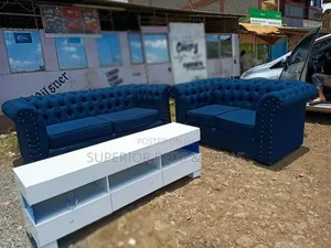 Trending Blue Chester Sofa 3 + 2 Seater