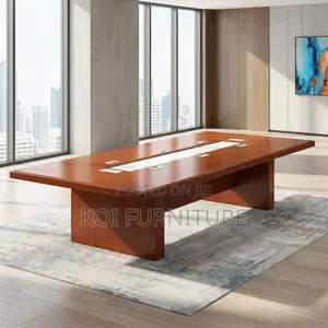 Office Table : 3.6m Boardroom Meeting Table in a Mahogany Finish.