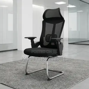 Office Chair : High Back Visitor Chair With a Chrome Sled Base