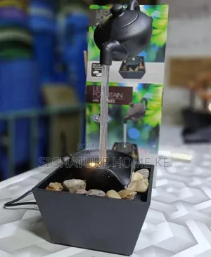 Led Fountain Floating Teapot Water With Stones