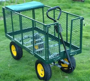 Tc1840 Steel Mesh Garden Trolley Wagon