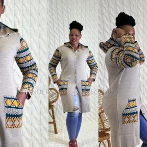Ladies Button Up Hooded Longsweaters