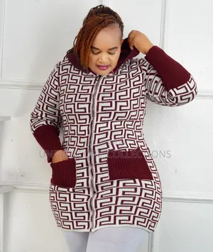 Ladies Hooded Zip Up Multi Coloured Sweaters
