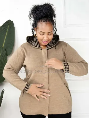 Classy Checked Hood Sweater