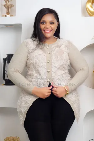 Ladies Button Up Sweaters With Decorative Fur