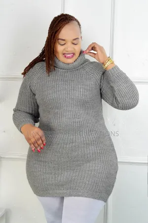 Ladies Long Full Neck Sweaters With Plain Tights