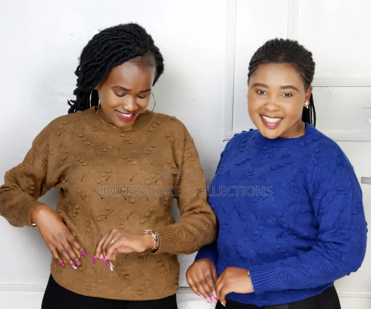 Ladies Free Size Plain Coloured Sweater With Patterns