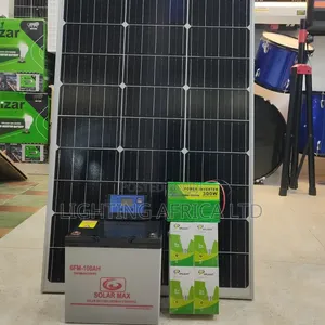 150 Watts Solar - 100ah Battery - 300w Inverter - 20a Controller Kit
