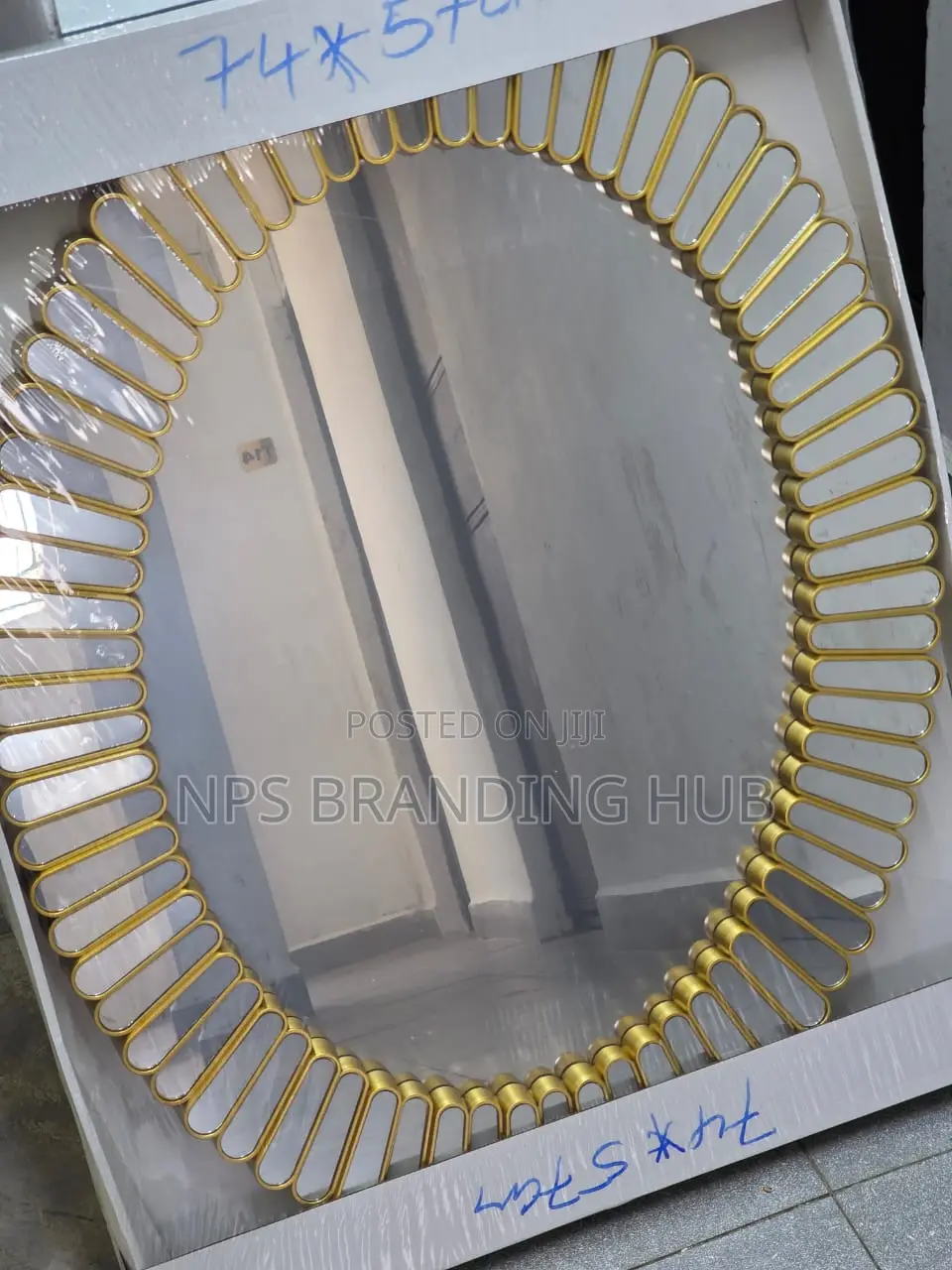 Sunburst Oval Luxury Wall Decor Mirror Tet