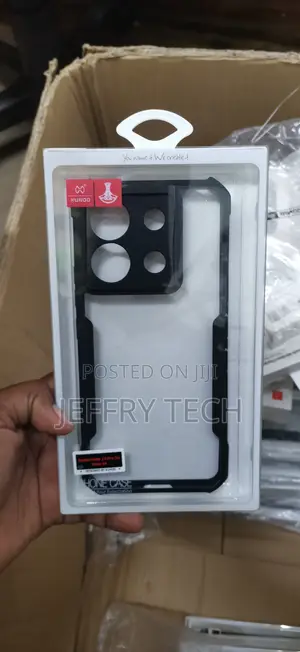 Redmi Note 13 Pro 5g Airbags Bumper Transparent Back Case Cover Black