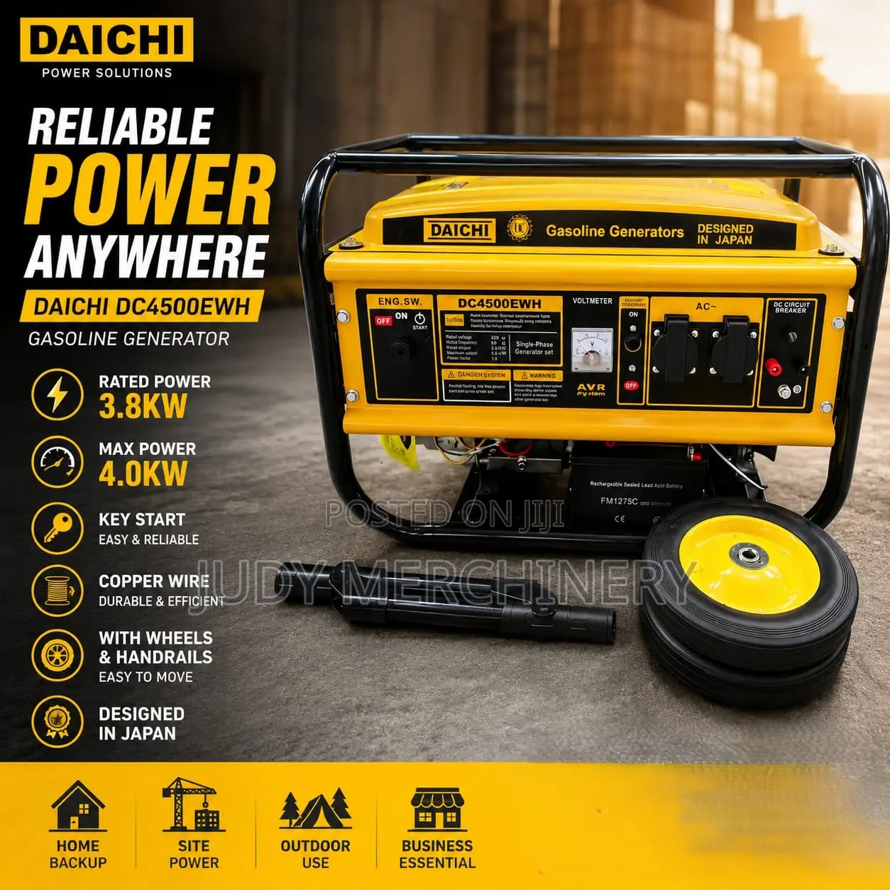 Daichi Reliable Power Gasoline Generator