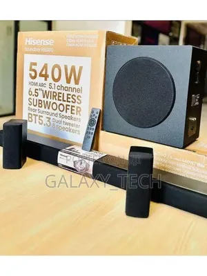 Hisense Hs5100 Wireless Soundbar 5.1 Channel 540w (2yrs Wrty)