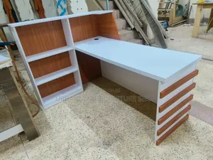 L. Shaped Design Receptionist Position Desk