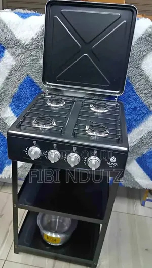 Nunix Standing Cooker With Shelves 4gas/4gas Cooker