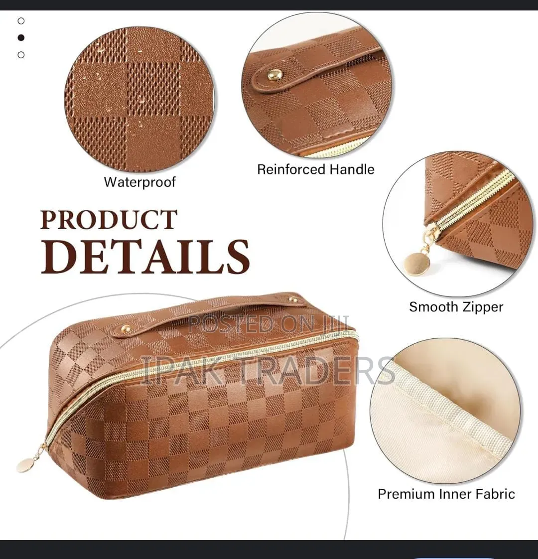 *Pu Leather Cosmetic Pouch Bag Available*.