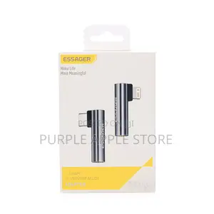 Essager L-shape Type-c Lightning To 3.5mm Audio Adapter