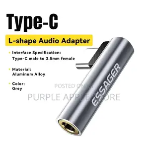 Essager Type-c To 3.5mm Headphone Adapter