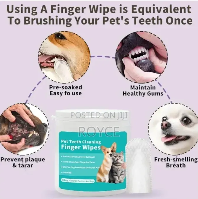 Pet Teeth Cleaning Finger Wipes