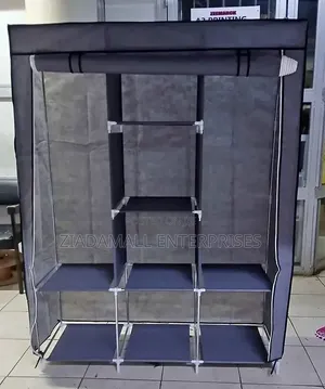 Metallic Wardrobe 3 Column Compact Grey Steel Wardrobe