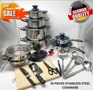 Marwa 30-Piece Stainless Steel Cookware Set