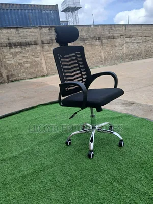 Secretarial Mesh Office Chair With Headrest