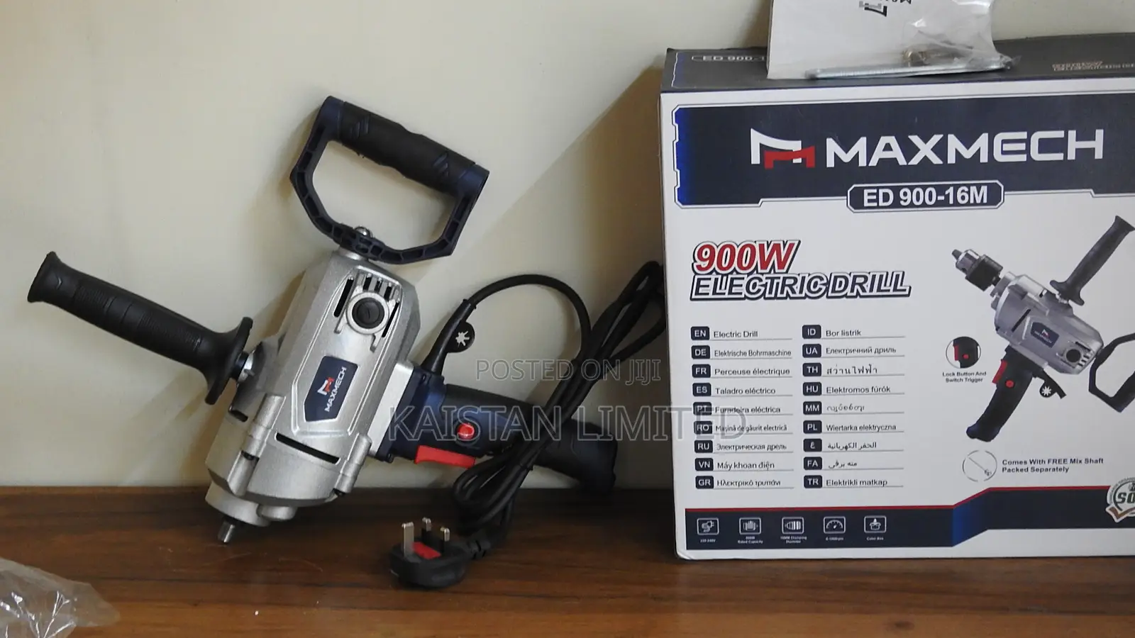 Maxmech Industrial 900w Power Drill With Free Mix Shaft