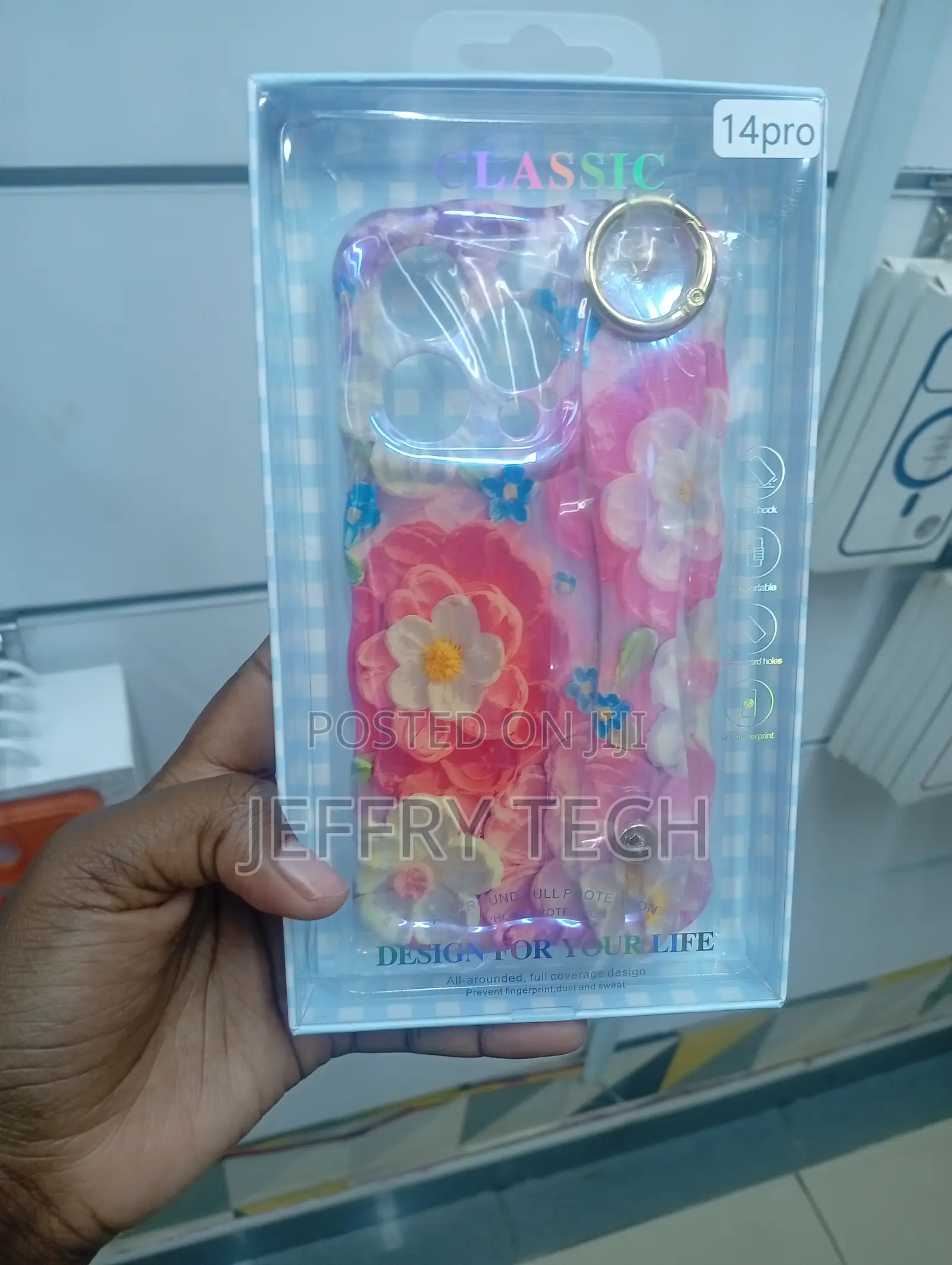 iPhone 14 Pro Case With a Ring Stand.