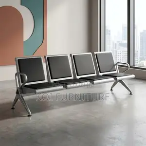 Office Bench : Modern 4-Seater Waiting Room Bench