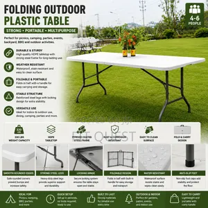 Foldable Outdoor Dining Table Heavy Duty Camping Table 1.5m