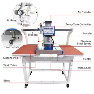 40x60 Pneumatic Double Station Heat Press Machine for T-Shirt Printing