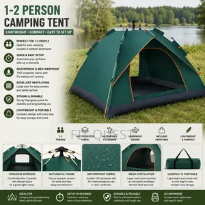 Instant Setup Camping Tent 1-2 Person Outdoor Shelter
