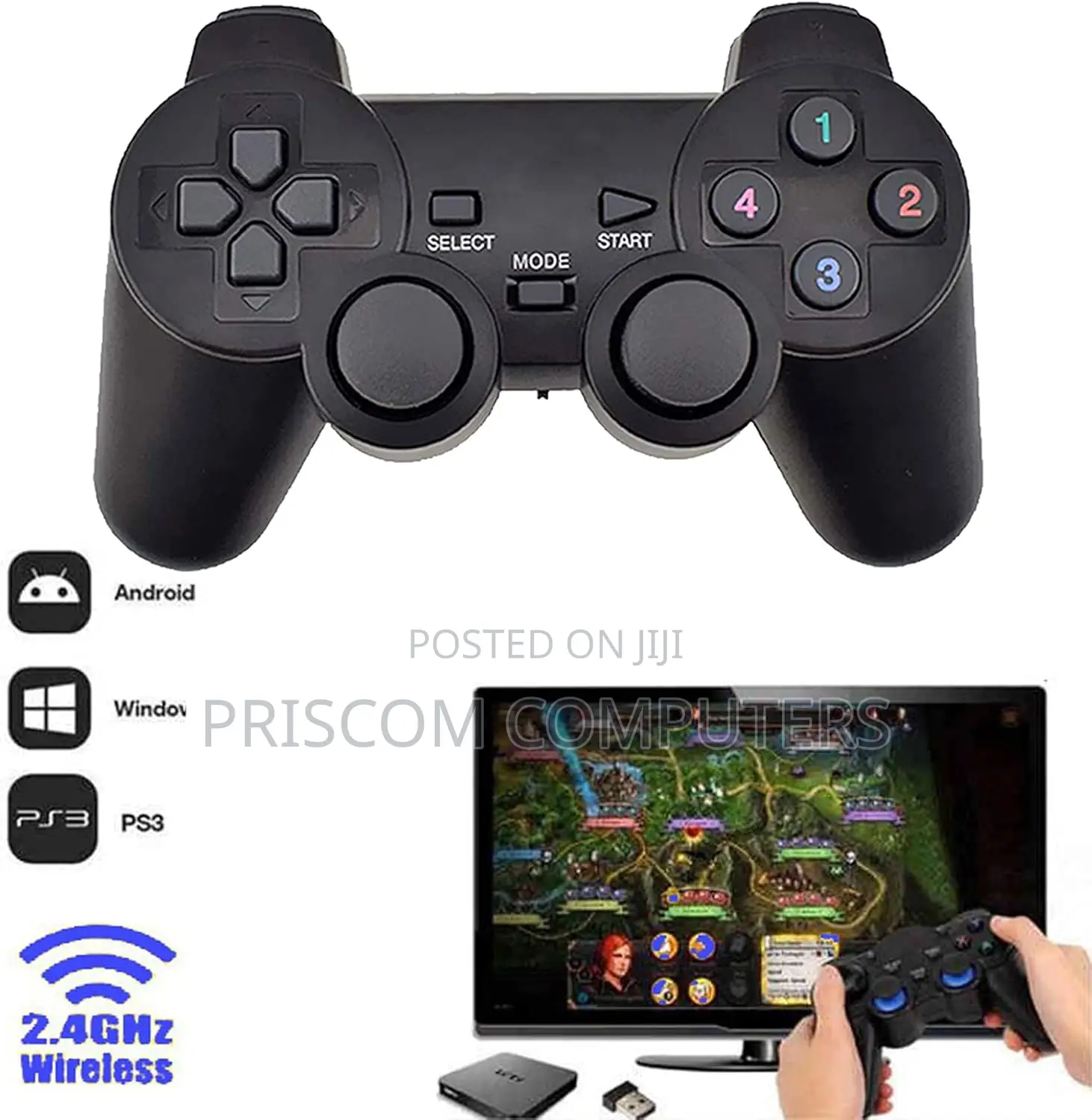 Wireless Ucom Game Controller for Pc/Linux/Android Tv - Black