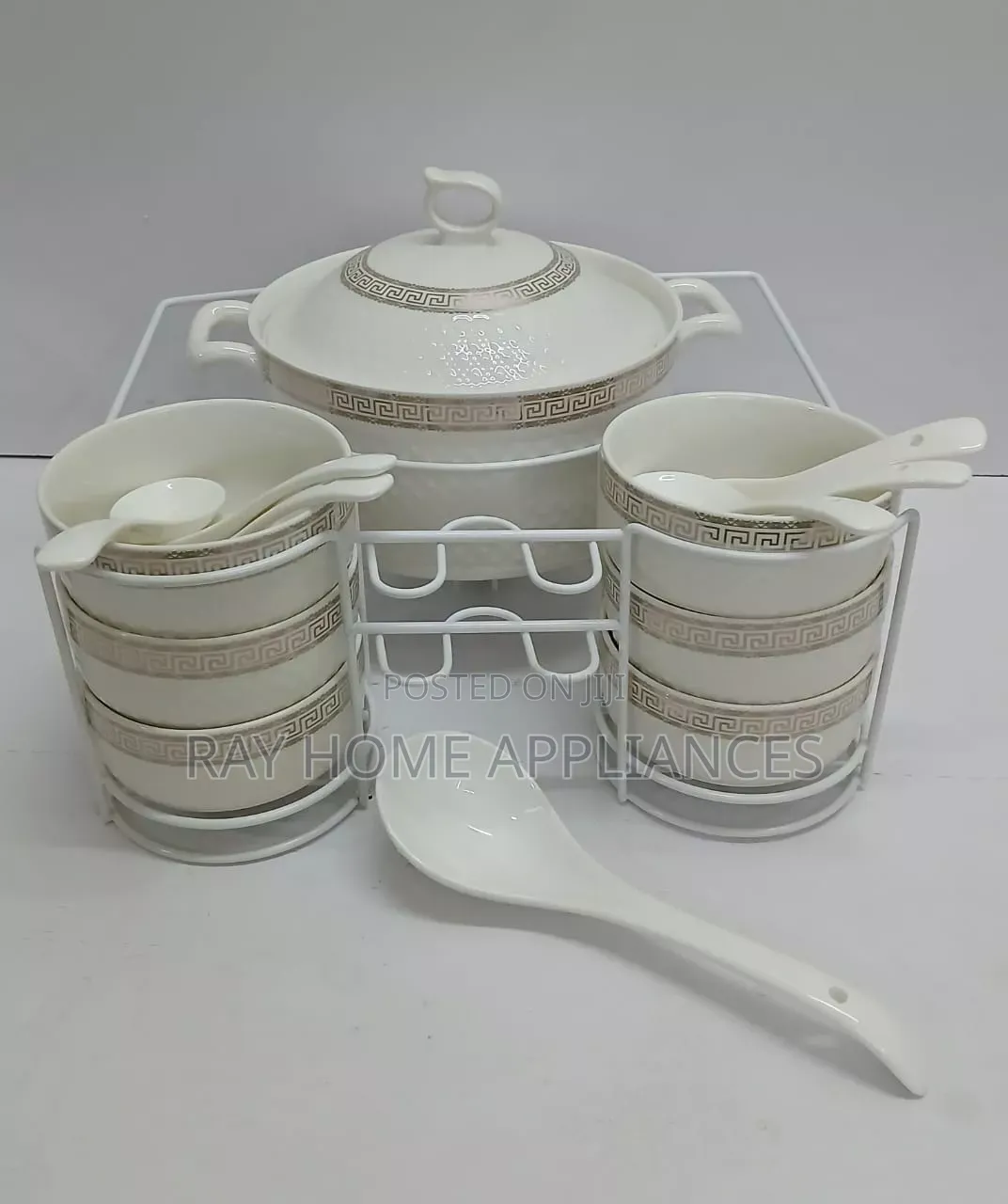 15 Pieces Soup Ceremic Set White