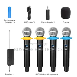 4 Channels Uhf Wireless Handheld Microphone