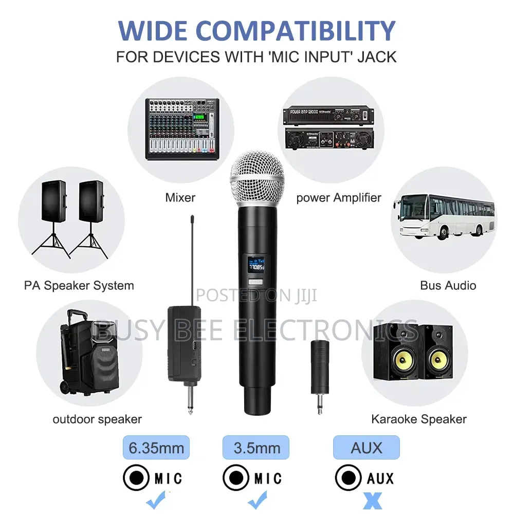 4 Channels Uhf Wireless Handheld Microphone