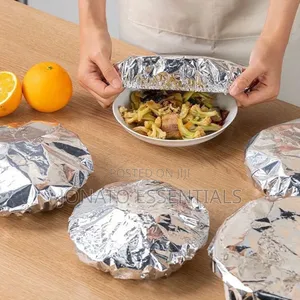 Reusable Elastic Aluminum Foil Food Covers Bowl Lids 10pcs