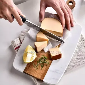 Cutting Marble Board Stone + Acacia/ Serving Tray 2kg Heavy