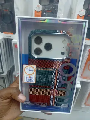 A Luxo Woven Plaid Phone Case Designed for an iPhone 17 Pro.