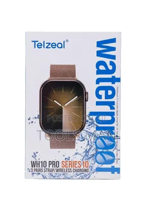 Telzeal Wh10 Pro Series 10 Smartwatch - 3 Straps + Wireless Charging.