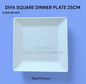 12pc Melamine Square Dinner Plate / Square Plate